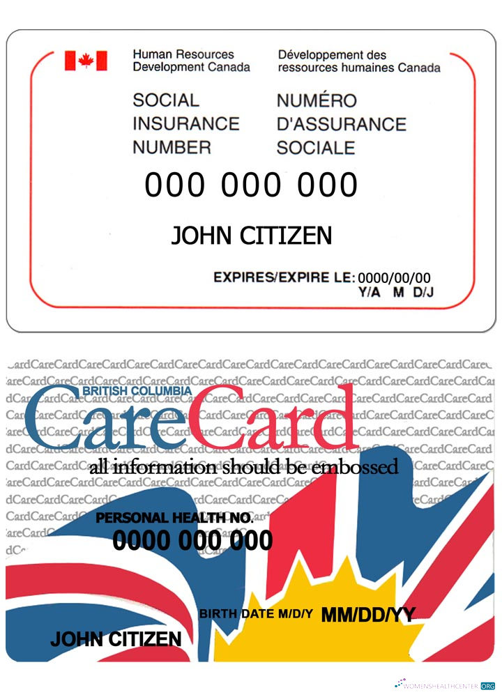 Download Canada social insurance number (SIN) card Photoshop template